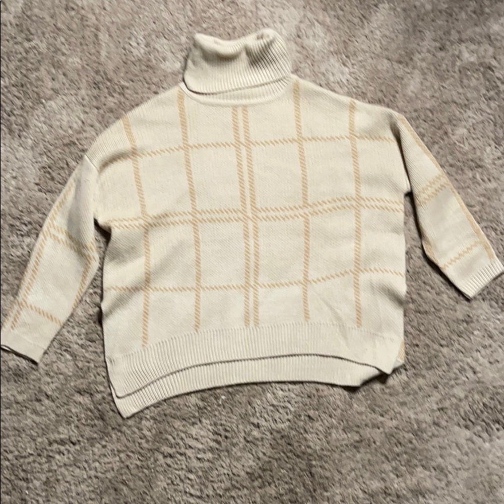 Champagne turtle neck sweater